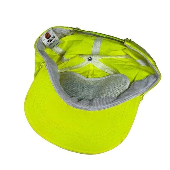 Vintage Neon Yellow Green Barnett Bank Baseball Adjustable Cap Needs Restored - Picture 5 of 5